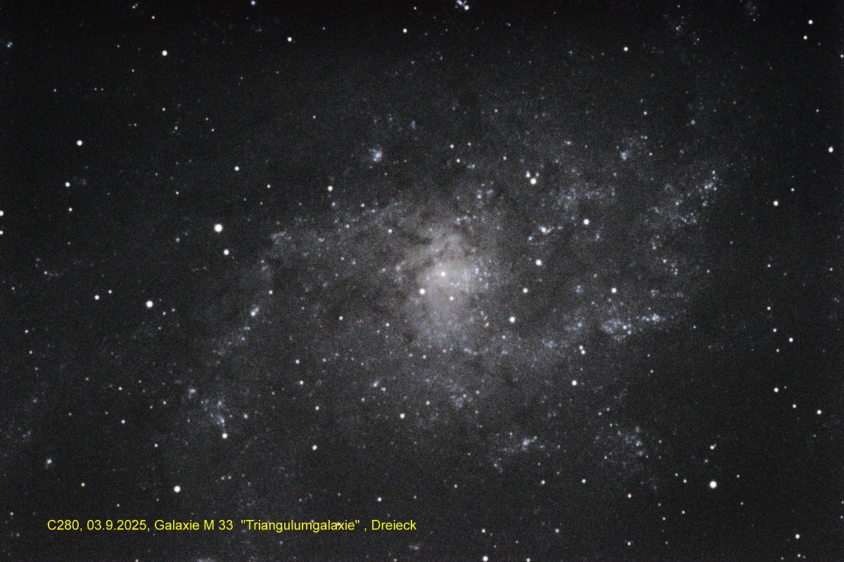03.09.2025, M33 ("Triangulumgalaxie", Dreieck): Aufnahme und Bearbeitung: Wolfgang Richter