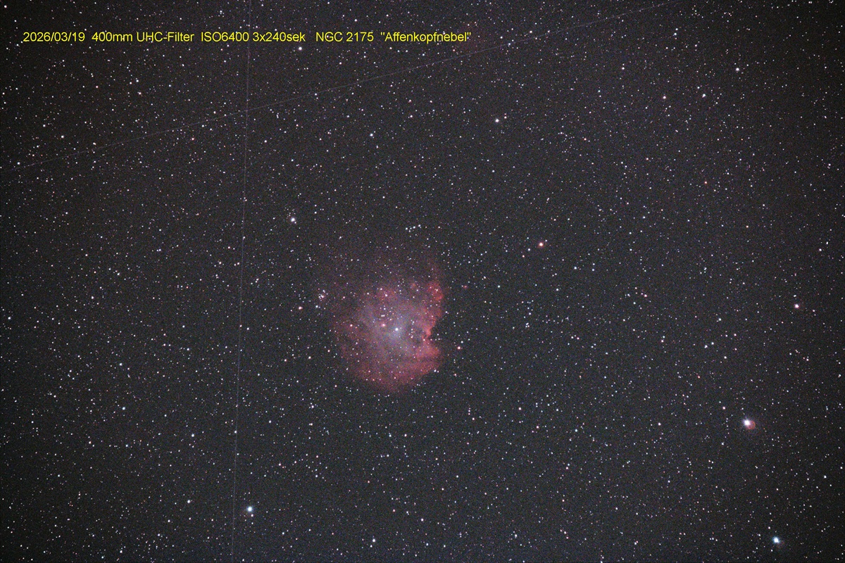 19.03.2026, NGC2174/75 ("Affenkopfnebel"): Aufnahme und Bearbeitung: Wolfgang Richter